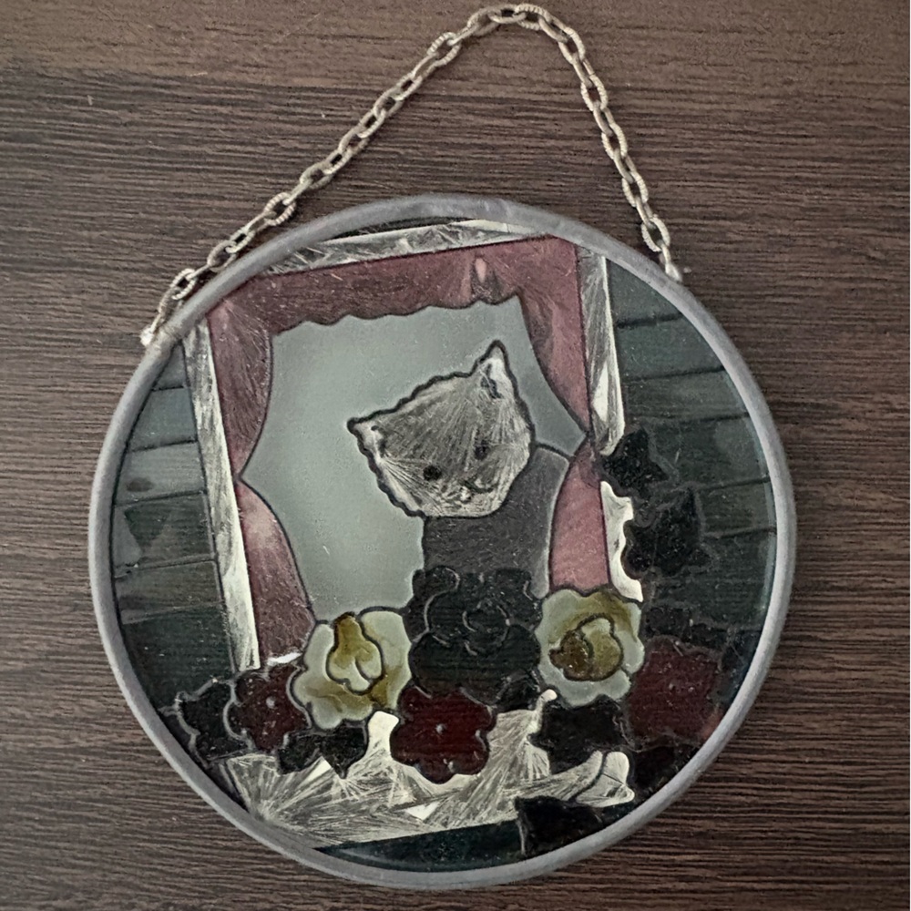 Cat Stained Glass Suncatcher